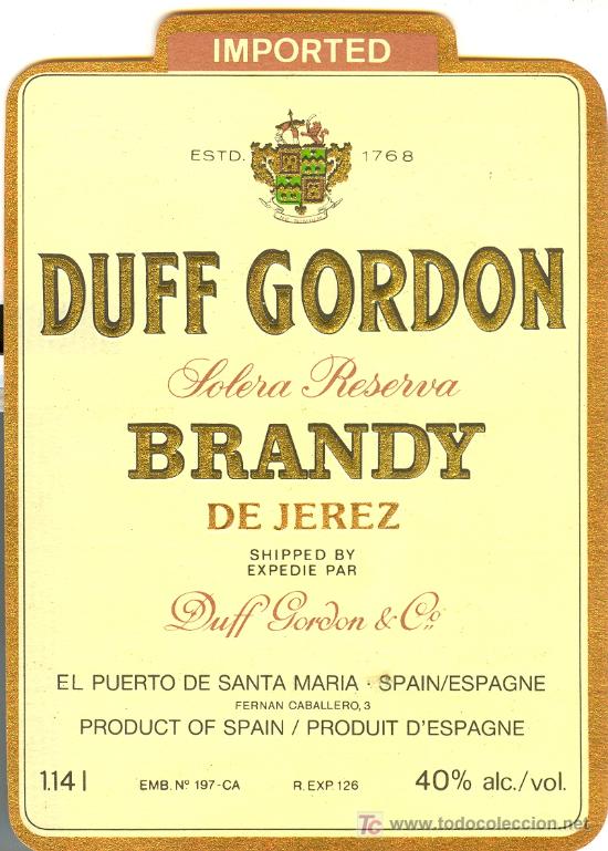 Etiquetas antiguas: ETIQUETA DE BRANDY - Foto 1