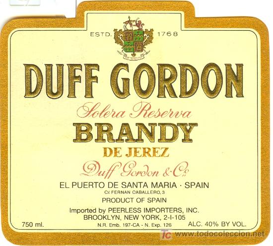 Etichette antiche: ETIQUETA DE BRANDY