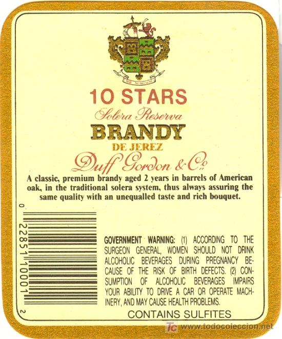 Etichette antiche: ETIQUETA DE BRANDY