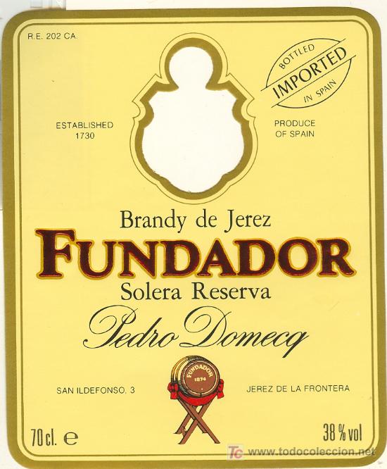 Etiquetas antiguas: ETIQUETA DE BRANDY - Foto 1