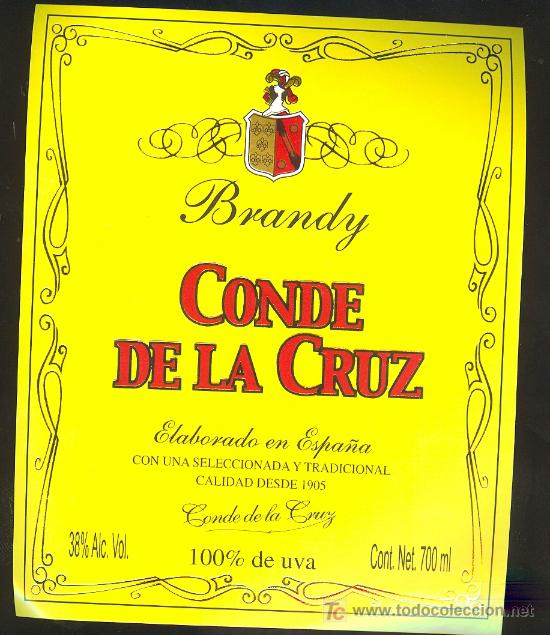 Etiquetas antiguas: ETIQUETA DE BRANDY - Foto 1