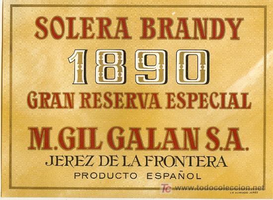Etichette antiche: ETIQUETA DE BRANDY