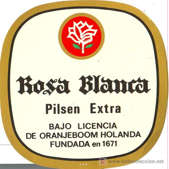 Etichette antiche: ETIQUETA DE CERVEZA ROSA BLANCA