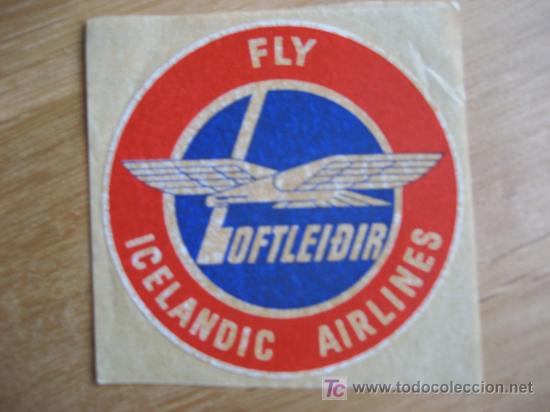 Old Labels: Icelandic Airlines. Etiquetas Lineas Aereas