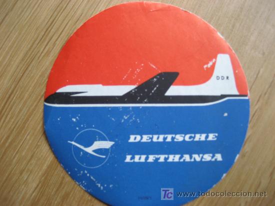 Old Labels: Deutsche Lufthansa. DDR. Etiquetas Lineas Aereas