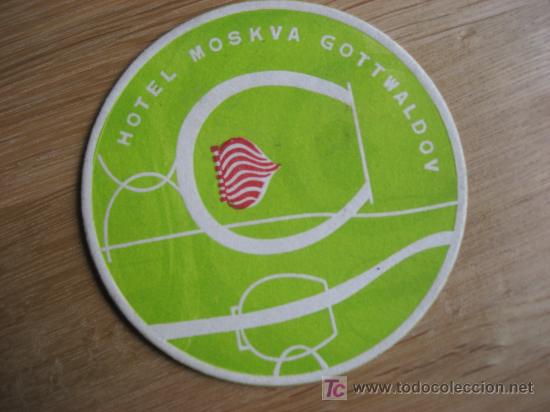 Etiquetas antiguas: Hotel Moskva Gottwaldov. Checoslovaquia
