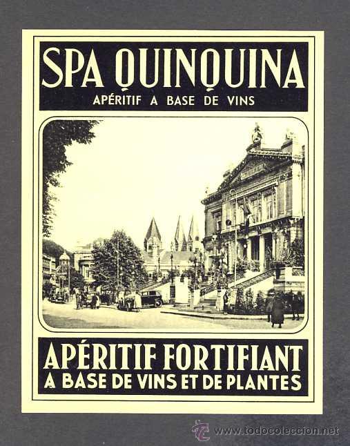 Etichette antiche: Etiqueta de licor: SPA QUINQUINA