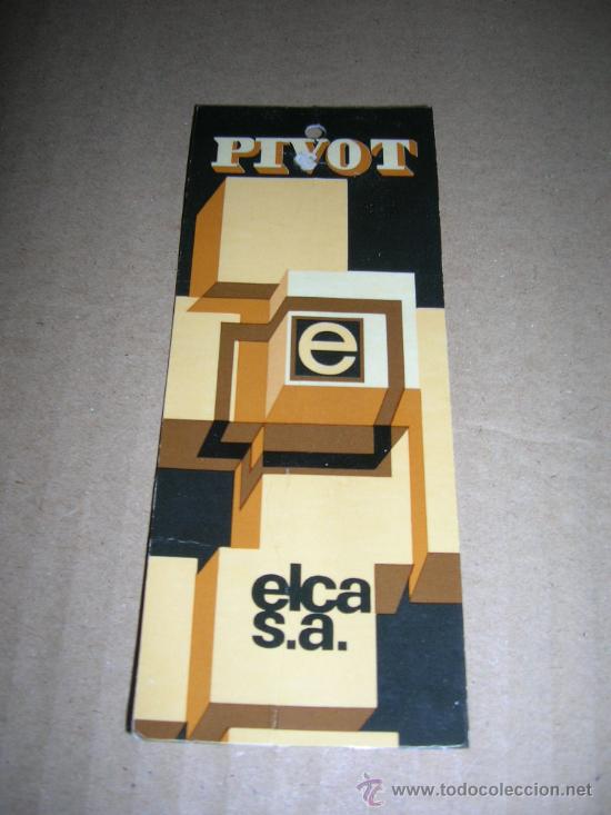 Etiquetas antiguas: ANTIGUA ETIQUETA TEXTIL PIVOT ELCA S. A., A&Ntilde;OS 60S/70S. MIDE 4,6 X 11, CM., DE CARTON...