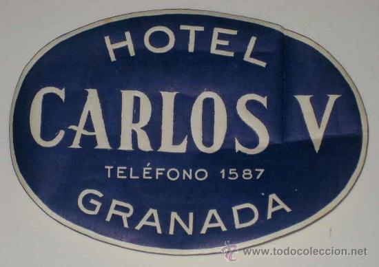 Etiquetas antiguas: ANTIGUA ETIQUETA DE MALETA - ANTIQUE LUGGAGE BAGAGE LABEL - ANCIEN ETIQUETTE LA VALISE - HOTEL CARLO