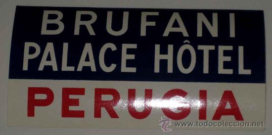 Etiquetas antiguas: ANTIGUA ETIQUETA DE MALETA - ANTIQUE LUGGAGE BAGAGE LABEL - ANCIEN ETIQUETTE LA VALISE - HOTEL BRUFA