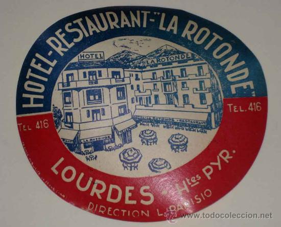 Etiquetas antiguas: ANTIGUA ETIQUETA DE MALETA - ANTIQUE LUGGAGE BAGAGE LABEL - ANCIEN ETIQUETTE LA VALISE - HOTEL RESTA