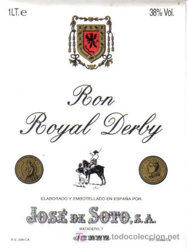 Etichette antiche: ETIQUETA DE RON. RHUM. RUM. ROYAL DERBY.