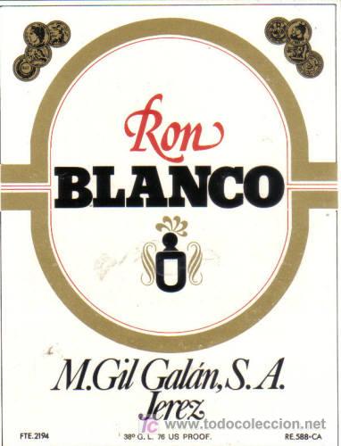 Etichette antiche: ETIQUETA DE RON. RHUM. RUM. RON BLANCO.
