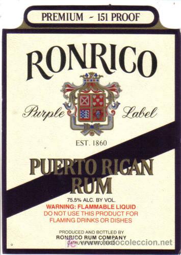 Alte Etiketten: ETIQUETA DE RON. RHUM. RUM.