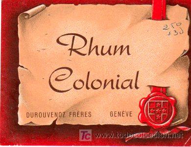 Etiquetas antiguas: ETIQUETA DE RON. RHUM. RUM. - Foto 1