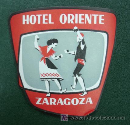 Etiquetas antiguas: ETIQUETA. HOTEL ORIENTE. ZARAGOZA.