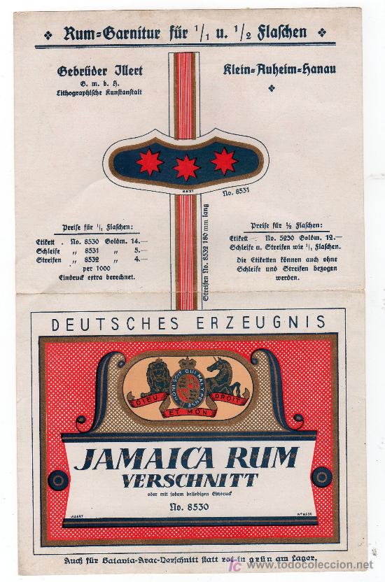 Etiquetas antiguas: ETIQUETA DE RON - RUM - RHUM - Foto 1