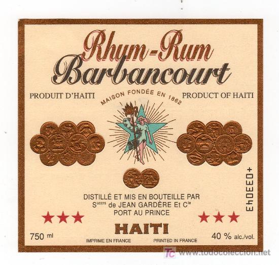 Etiquetas antiguas: ETIQUETA DE RON - RUM - RHUM - Foto 1