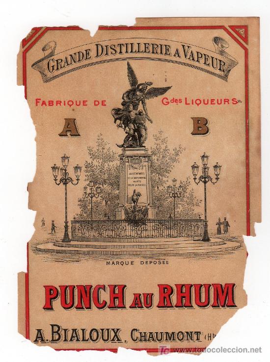Etiquetas antiguas: ETIQUETA DE RON - RUM - RHUM - Foto 1