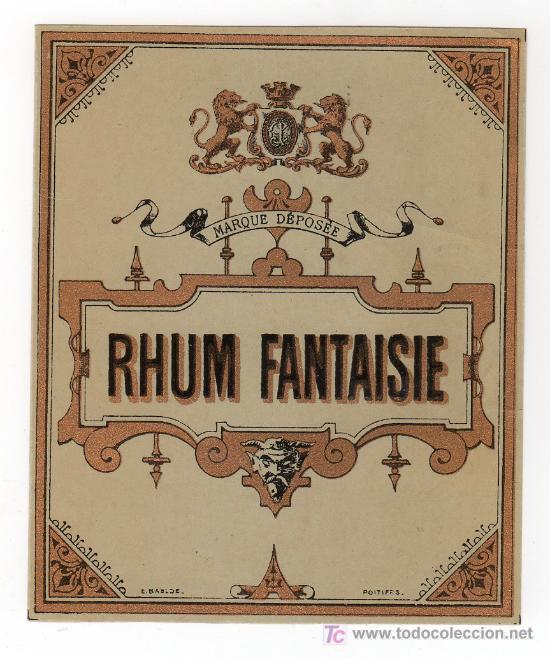 Etiquetas antiguas: ETIQUETA DE RON - RUM - RHUM - Foto 1