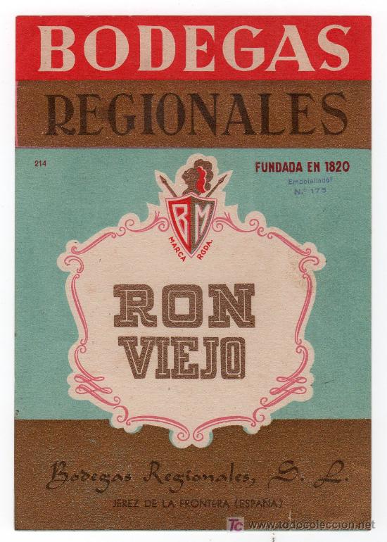 Alte Etiketten: ETIQUETA DE RON - RUM - RHUM