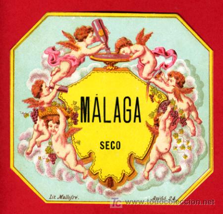Etichette antiche: ETIQUETA , MALAGA SECO  , E644