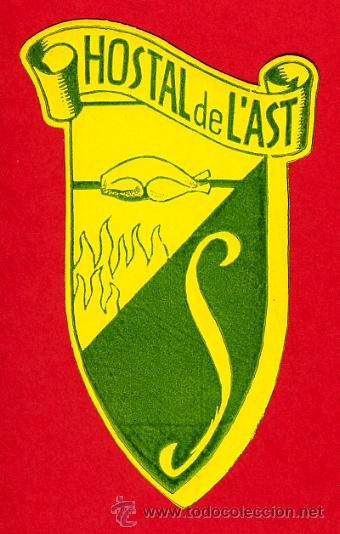 Etiquetas antiguas: ETIQUETA HOTEL-HOSTAL DE L&Aacute;ST - SITGES-TARRAGONA- IRREGULAR 70 mm