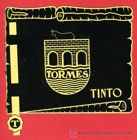 Etiquetas antiguas: ETIQUETA  HOTEL -ESPA&Ntilde;A - TINTO   TORMES100 X 66 mm