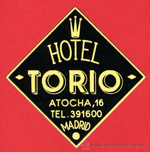 Etiquetas antiguas: ETIQUETA  HOTEL - ESPA&Ntilde;A- HOTEL  IRUETA - CUADRADA 72X 71 mm   MADRID