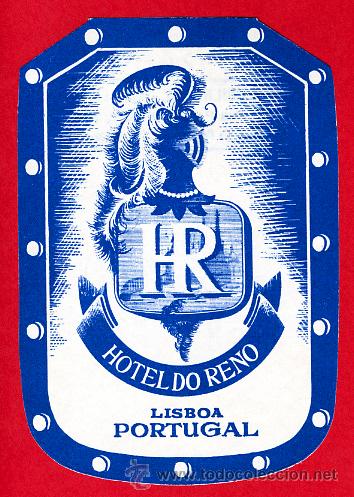 Etiquetas antiguas: Etiqueta Hotel - HOTEL DO REMO - LISBOA -PORTUGAL- -MEDIDAS 100X70mm -