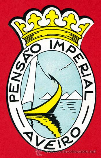 Etiquetas antiguas: ETIQUETA  HOTEL -PORTUGAL- - PENSAO IMPERIAL-95X85mm  -AVEIRO-