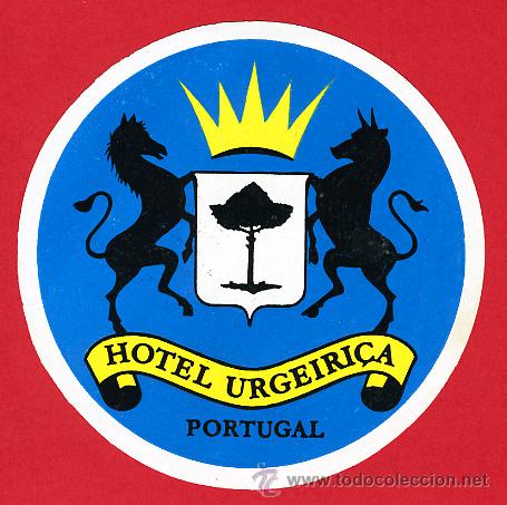 Etiquetas antiguas: Etiqueta Hotel - PORTUGAL - HOTEL URGEIRI&Ccedil;A - DIAMETRO 100 mm -