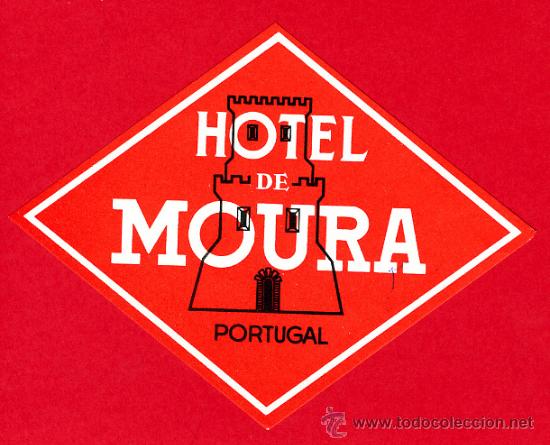 Etiquetas antiguas: Etiqueta Hotel -PORTUGAL - HOTEL DE MOURA - 120 mm - MOURA -