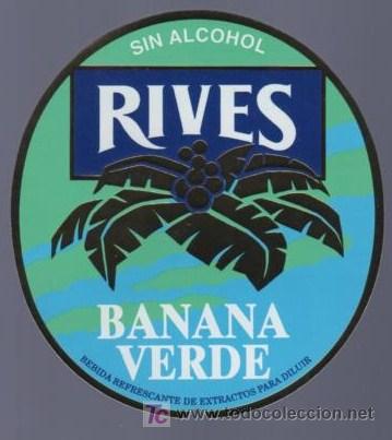 Old Labels: ETIQUETA DE BANANA VERDE RIVES. RIVES.