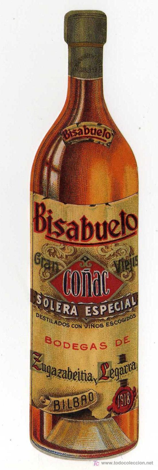 Alte Etiketten: BONITA ETIQUETA - CO&Ntilde;AC BISABUELO - BODEGAS ZUGAZABEITIA Y LEGARRA - BILBAO