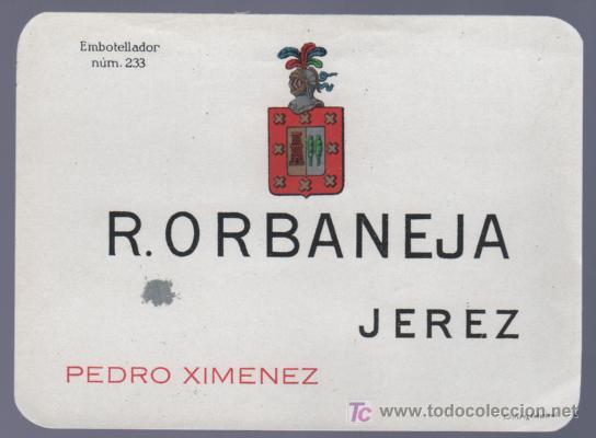 Etichette antiche: ETIQUETA DE PEDRO XIMENEZ. RAFAEL O&acute;NEALE. JEREZ. ESPA&Ntilde;A.