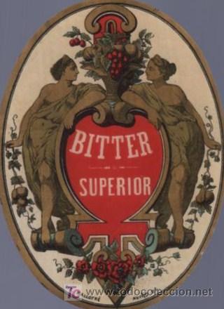 Etiquetas antiguas: ETIQUETA DE BITTER SUPERIOR. - Foto 1