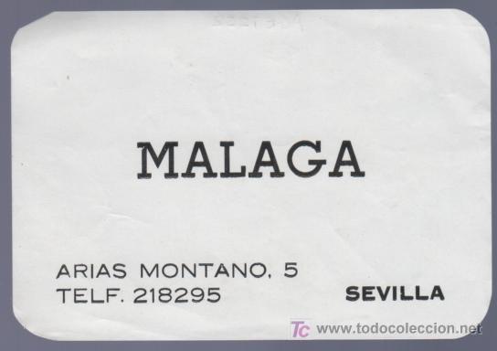 Alte Etiketten: ETIQUETA DE MALAGA. SEVILLA. ESPA&Ntilde;A.