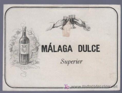 Etiquetas antiguas: ETIQUETA DE MALAGA DULCE SUPERIOR. - Foto 1