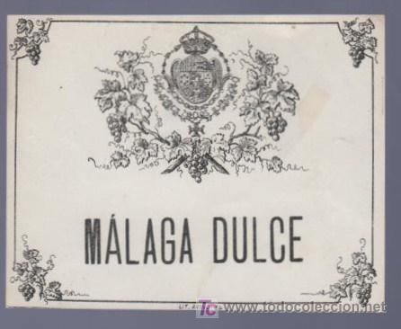 Etiquetas antiguas: ETIQUETA DE MALAGA DULCE. - Foto 1