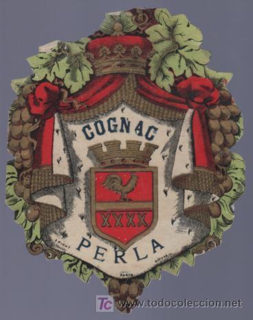 Etiquetas antiguas: ETIQUETA DE COGNAC PERLA. - Foto 1