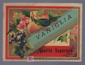 Etiquetas antiguas: ETIQUETA DE VANIGLIA. - Foto 1