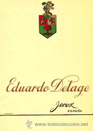 Etiquetas antiguas: EDUARDO DELAGE (Jerez) ETIQUETA VINO