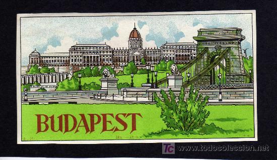 Etiquetas antiguas: ETIQUETA HOTEL - BUDAPEST - HUNGRIA.