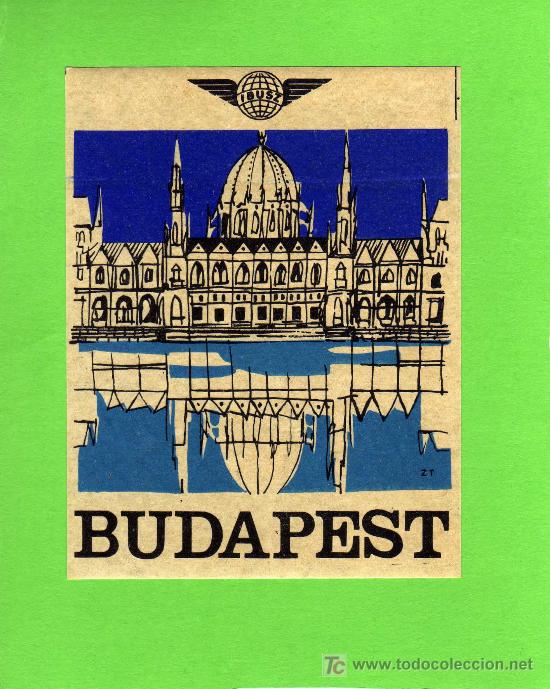 Etiquetas antiguas: ETIQUETA HOTEL - BUDAPEST - HUNGRIA.