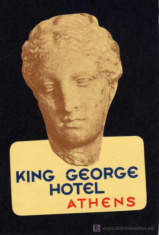 Etiquetas antiguas: ETIQUETA DE HOTEL - KING GEORGE HOTEL  - ATHENS - GRECIA.
