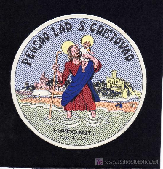 Etiquetas antiguas: ETIQUETA DE HOTEL -   HOTEL PENS&Aacute;O LAR.  S. CRIST&Oacute;V&Agrave;O - ESTORIL - PORTUGAL.