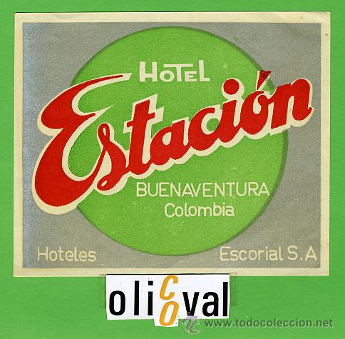 Etiquetas antiguas: ETIQUETA  HOTEL - COLOMBIA - HOTEL CARIBE   - CARTAGENA  -  -ILUSTRACION  105 X85  mm -