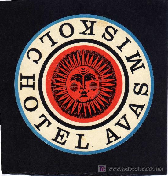 Etiquetas antiguas: ETIQUETA DE HOTEL - HOTEL AVAS - MISKOLC - CHECOSLOVAQUIA.