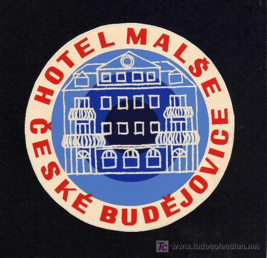 Etiquetas antiguas: ETIQUETA DE HOTEL - HOTEL MALSE - CESKE BUDEJOVICE - CHECOSLOVAQUIA.
